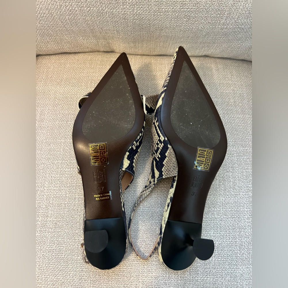 Bibi Lou snake-print knotted slingback heels - Picture 2 of 2